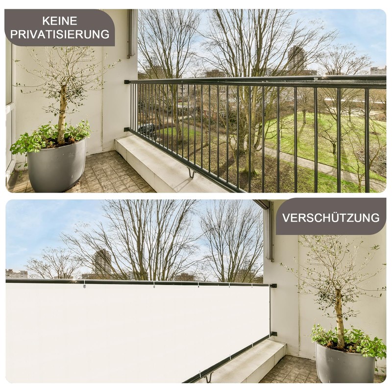 Sunny Guard Balcony Privacy Screen, Balcony Cladding, PES, UV Protection