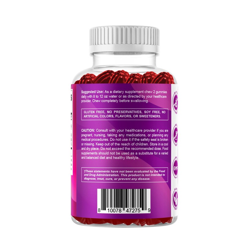 Vitamatic 2 Packs Vitamin B6 100mg Gummies – Natural Strawberry