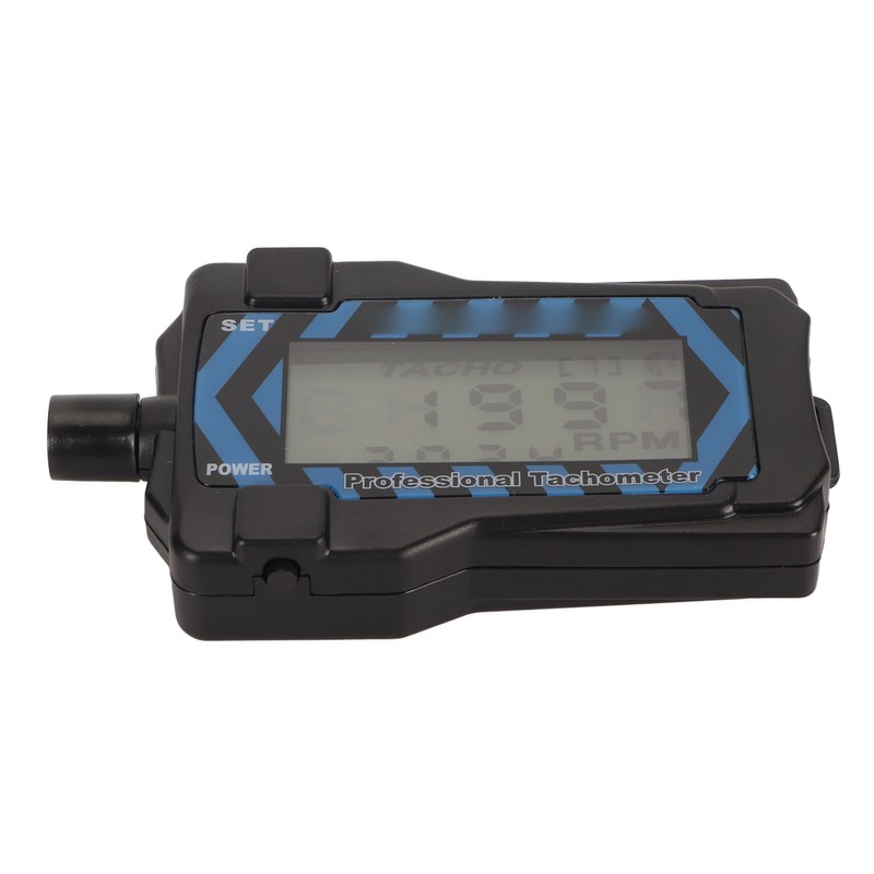 LED Handheld Tachometer Blue Backlit High Accuracy Easy Operation Propeller
