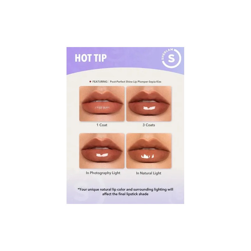 SHEGLAM Pout-Perfect Brillo Labial Realzador - Makin' Me Blush