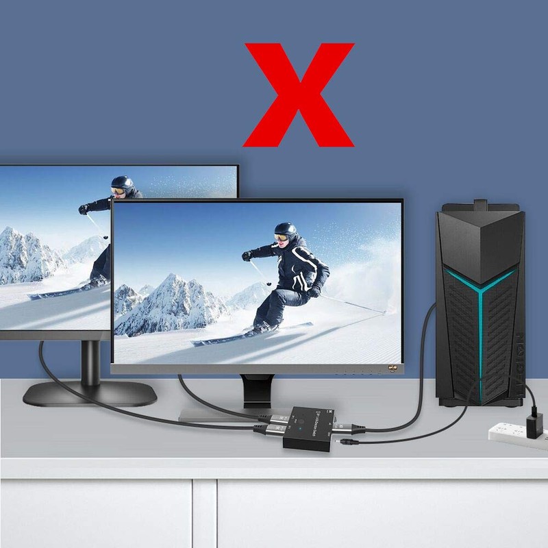 CABLEDECONN DisplayPort 8K DP 1.4スイッチ双方向Displayport分配器切替器8K @ 30Hz 4K @ 120Hz複数ソースおよびディスプレイ用スプリッターコンバーター。