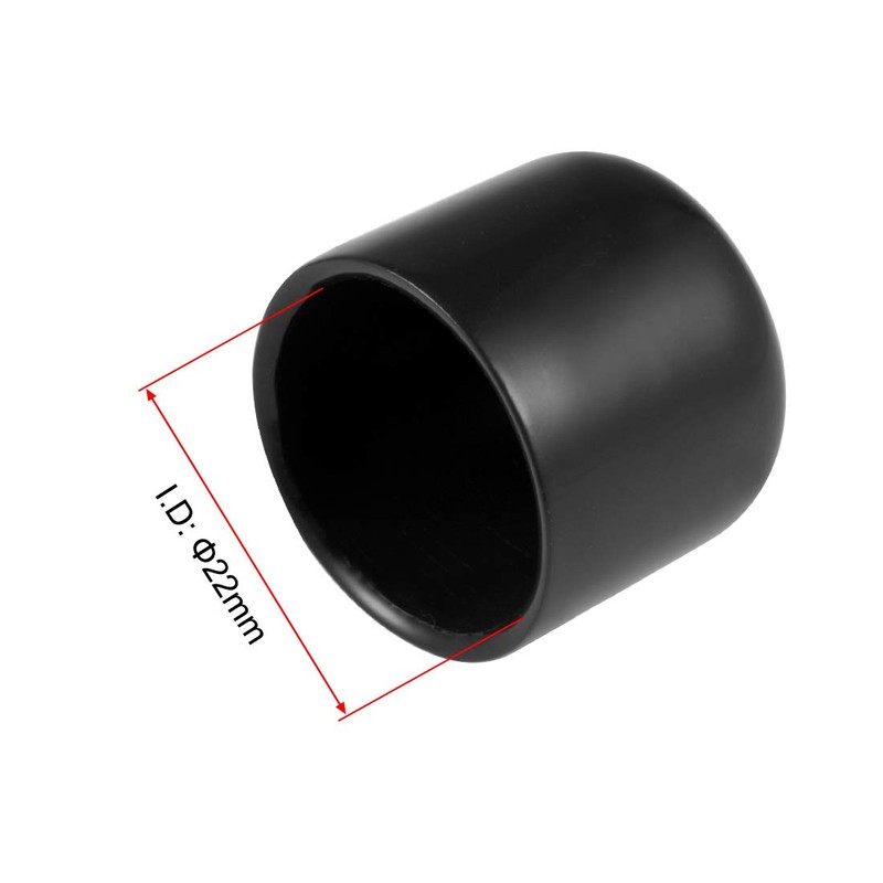 sourcing map 10pcs Rubber End Caps 22mm ID Vinyl Round