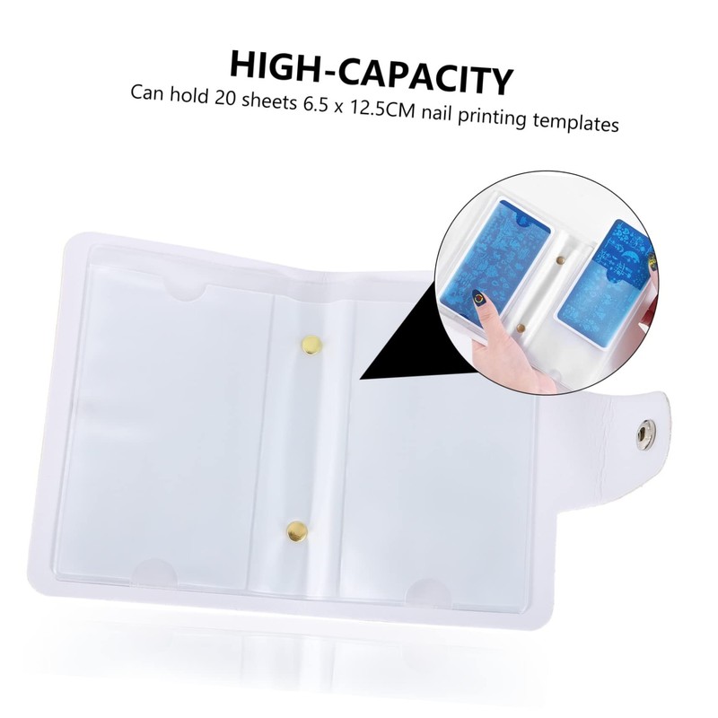 Outanaya Nail Art Stamping Plate Storage Bag Multifunctional Pouch for