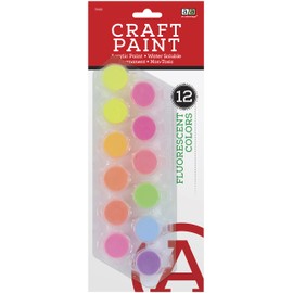Art Advantage 12 Color Acrylic Pots, Fluorescent Colors
