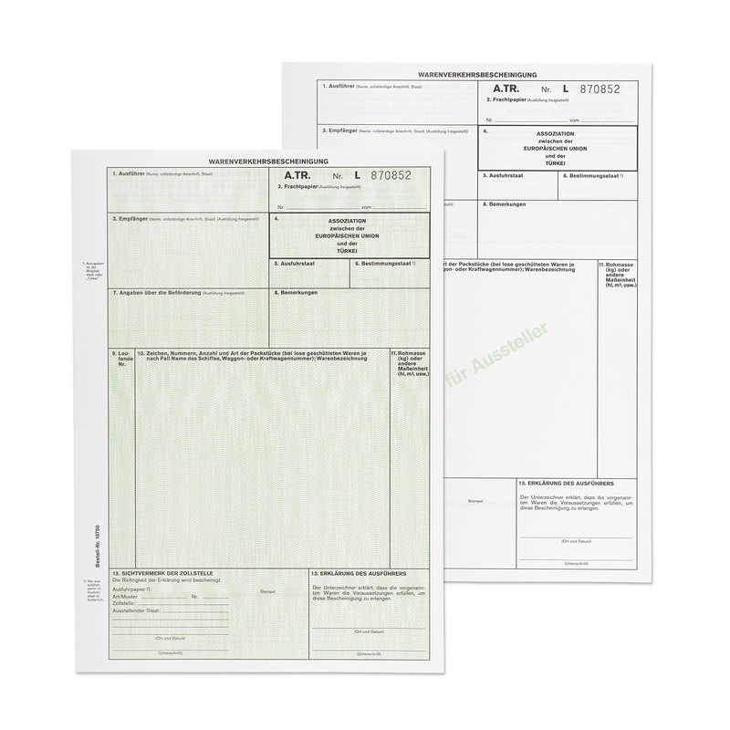 mashpaper A.TR. ATR Traffic Certificate Form for Laser Printers Choice