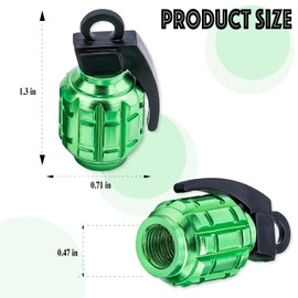 MEAJOO 4 PCS Tire Valve Stem Caps, Aluminium Alloy Car Wheel Tire Valve Caps Universal Tire Valve Stem Covers for Cars, Trucks, SUV, Motorcycles, Bike and Bicycles (Light Green)