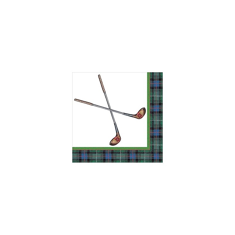 Caspari Golfing Paper Cocktail Napkins - 20 Per Package