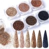JXL Kit De Lentejuelas Holográficas Con Purpurina Para Uñas, 6