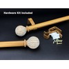 Adjustable 36-72 Inch Faux Wood Curtain Rods, 1 Inch Diameter