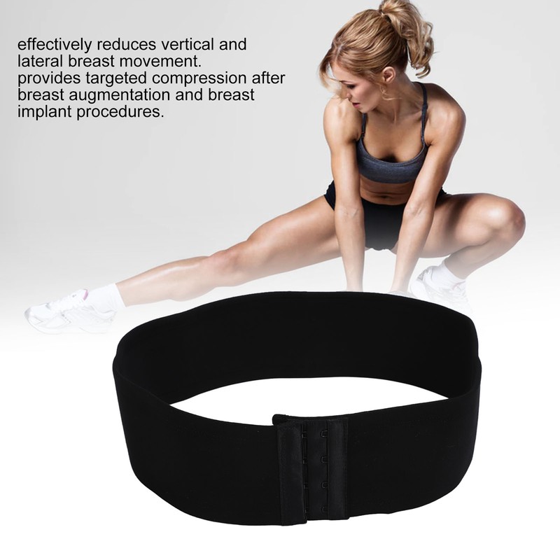 Implant Stabilizer Band Black Adjustable Elastic Soft Skin Friendly Breathable