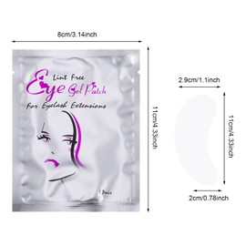Fanshiontide 50 Pairs Eye Pads for Eyelash Extension, Eyelash Pads, Hydrogel Eye Pads, Eye Gel Patches for Eyelash Extensions, Eye Eyelashes