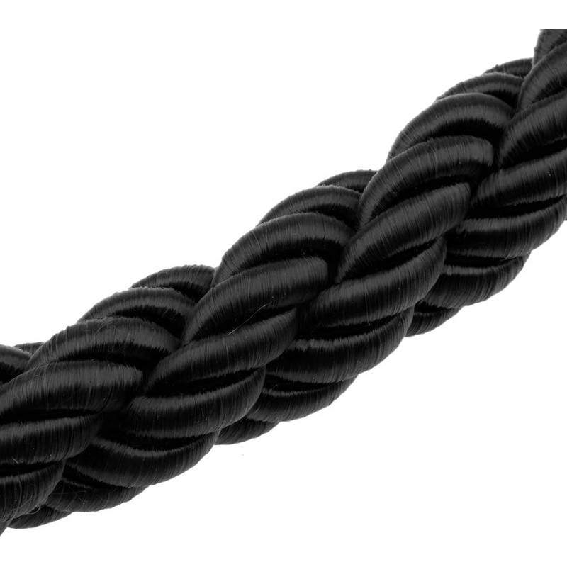 1.5M Twisted Black Queue Barrier Rope Divider Crowd Control Stanchion