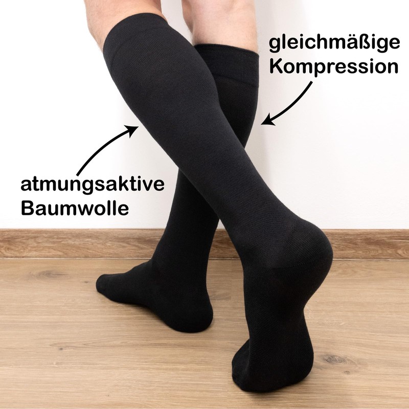 RS. Harmony Support Knee Socks with Compression - Travel Stockings,