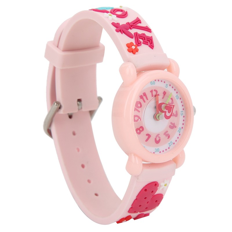 Children Cartoon Wrist Watch PVC Strap Waterproof Quartz Watch for