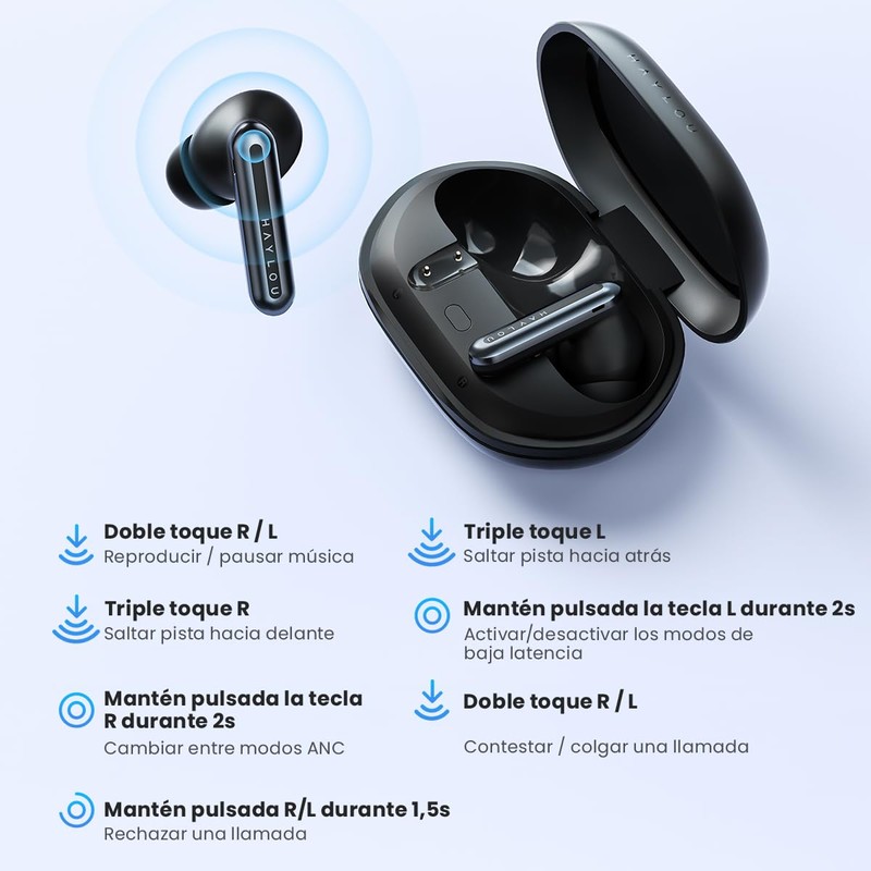 HAYLOU Mori Pro ANC Auriculares In-Ear Inalámbricos, Cancelación Activa de
