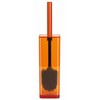Spirella Cubo Polystyrol Toilet Brush, Clear Orange