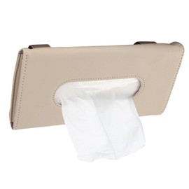 Neutral Zenith Tissue Case, Tissue Cover, Sun Visor, Car, Ceiling, Storage, Thin, Leather, Beige