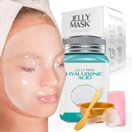 BRÜUN Peel-Off Hyaluronic Ac Jelly Mask Para El Cuidado Facial  Un Tarro De Máscara De Goma De 23 Fl Oz Para 30 A 35 Tratamientos  Una Máscara De Gel 