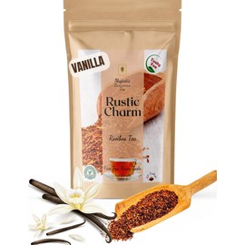 Majestic Tea Organic Vanilla Rustic Charm | Red Rooibos Naturally Caffeine Free_ Tea (FOR GOOD SLEEP) _100% Natural Ingredient| Pro-Cert Certified Organic |Non-GMO| Pyramid Tea Bags, (50 Count).