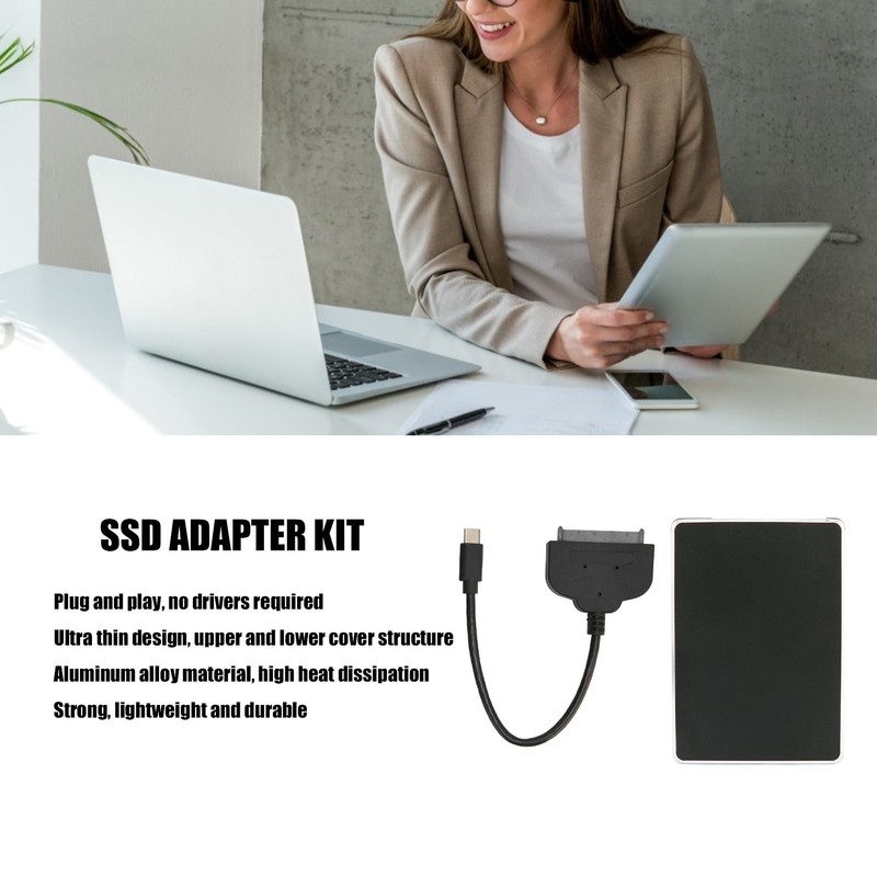 SSD Adapter Box Kit 10Gbps Data Transmission Ultra Thin Design
