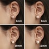 Mameloly Pearl Earrings for Women Dainty 925 Sterling Silver 12MM
