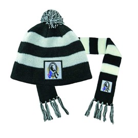 Collingwood Magpies AFL Footy Baby Infant Toddler Beanie Scarf Pack