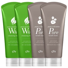 (C2Y)C2Y 퓨어 그린티 클렌징폼 120ml 2개 + 화산송이 120ml 2개 (C2Y)C2Y Pure Green Tea Cleansing Foam 120ml 2 pieces + Volcanic Pumice 120ml 2 pieces