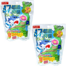 BMP-01 47 Prefectural Bath Balls, Set of 3, Educational Bath, Bath Salt, Japan Map Geography