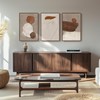 Framed Neutral Abstract Wall Art, 3 Piece Earth Tones Rustic