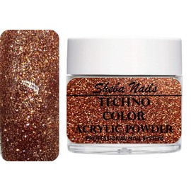 SHEBA NAILS ACRYLIC Powder SPARKLING AUTUMN TRIO KIT - 1oz Jar each Sparkling Copper, Sparkling Holo Gold, & Sparkling Cocoa