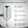 WINGSOL Faucet Filter Replacement, Washable, Remove Water Sediment (Compatible Faucet