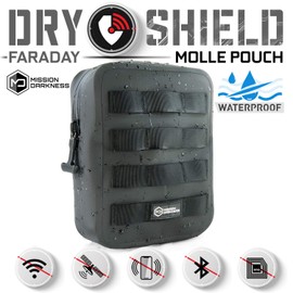 Mission Darkness Dry Shield MOLLE Faraday Pouch (2nd Gen) // Waterproof & Submergible Dry Bag + RF Shielding Liner. Signal Blocking, Anti-tracking, EMP Shield, Data Privacy, Electronic Device Security