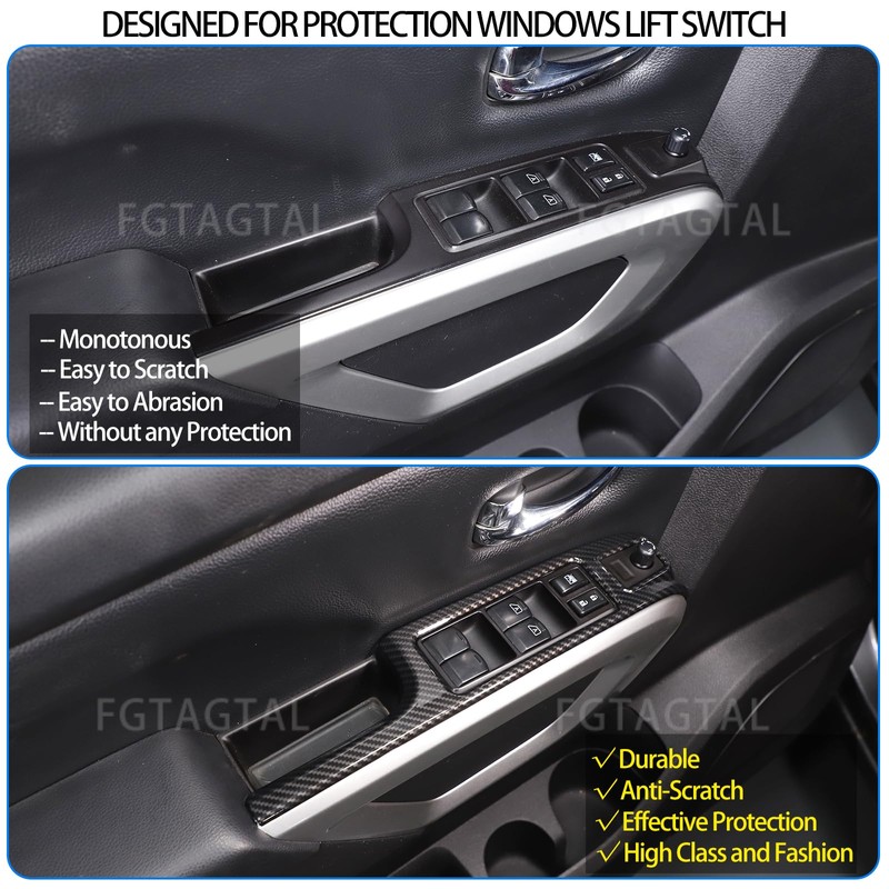 Fgtagtal Window Lift Switch Cover Compatible with Nissan Titan 2016-2023,