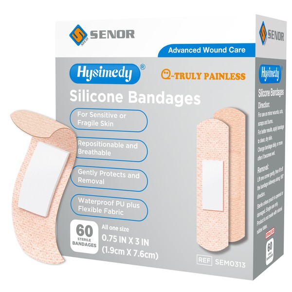 Hysimedy Silicone Adhesive Bandages Small Sizes for Sensitive Fragile Skin
