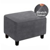 MIFXIN Ottoman Covers Stretch Velvet Folding Storage Stool Furniture Protector