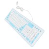 Foldable Silicone Keyboard 106 Keys Waterproof Dustproof Foldable USB Wired