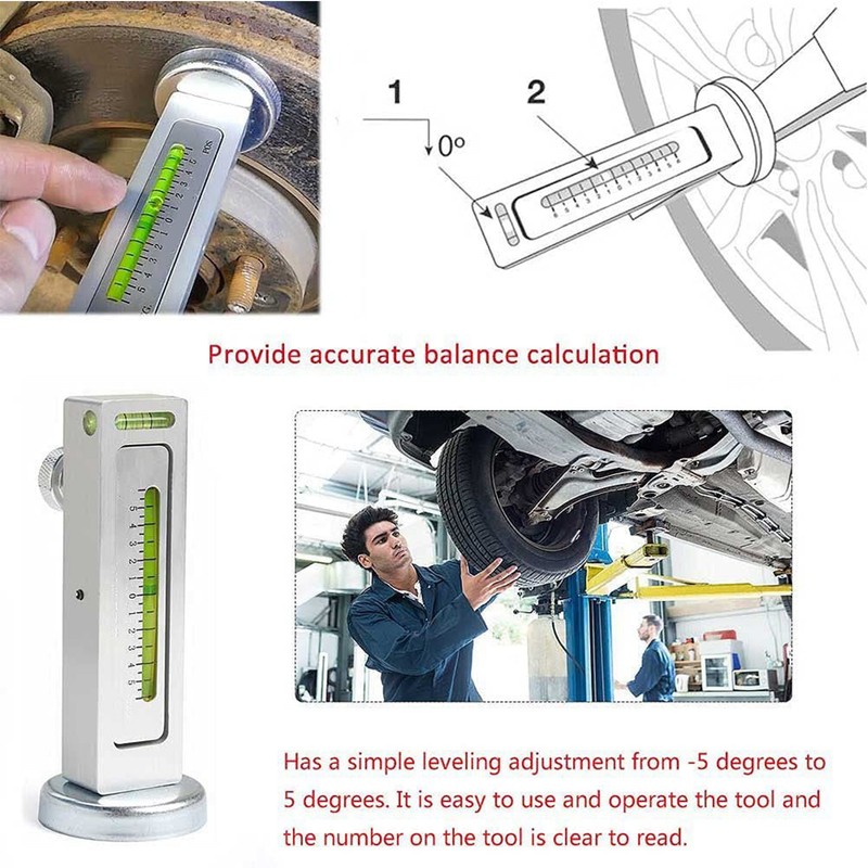4 Wheel Positioning Magnetic Level Gauge Super Suction Camber Castor