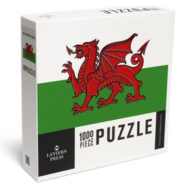 Lantern Press 1000 Piece Jigsaw Puzzle, Wales Country Flag, Letterpress