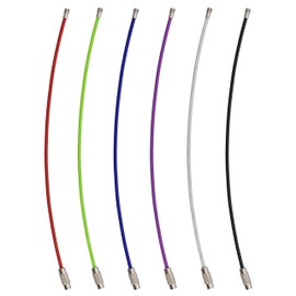 Keychain, Wisdompro 6 Pack 6.3‘’ Stainless Steel Wire Ring 2mm Cable Loops for Hanging Luggage Tag, Keyrings, ID Tag (Pack of 6-6.3 inch)