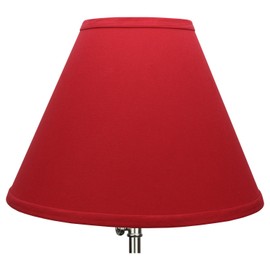 FenchelShades.com Lampshade 5" Top Diameter x 12" Bottom Diameter x 9" Slant Height with Washer (Spider) Attachment for Lamps with a Harp (Rich Red)