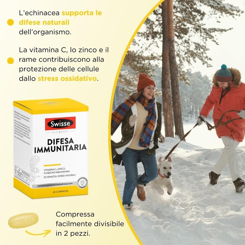 SWISSE Difesa Immunitaria - Integratore Difese Immunitarie con Vitamina C