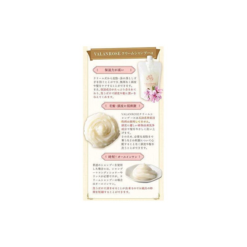 Balanrose Cream Shampoo, 7.1 oz (200 g), Valanrose Cream Shampoo