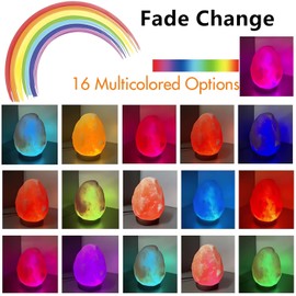 IMY King Salt Night Light,Natural Wall Light Salt Lamp with 2 Bulbs, Himalayan Rocks Salt Lamp with Spherical Metal Basket Gift（Fade-Change）