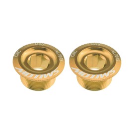 Create idea 2Pcs Gold Mountain Bike Bottom Bracket Cap Crankset Crank Arm Fixing Screws CNC Aluminum Alloy Compatible with Shimano HollowTech II Deore XT SLX Saint & Zee (Mtb)