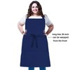 XIEJINJIA 2 Pack Adjustable Bib Apron Long Ties with 2