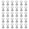 sourcing map 100 Sets Double Cap Leather Rivets, 6x10mm Round