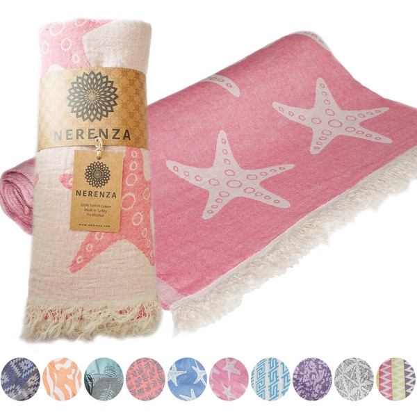 NERENZA CHICON Premium Turkish Beach Towel Cotton Peshtemal - Stylish