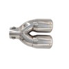 Simoni Racing TRX/18 Exhaust Tip Double Rounded, Stainless Steel
