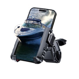 Giftaroo Marine Cell Phone Mount – 1s Lock & Release Holder for Boat Dash Accessories, EZGO Club Car Yamaha Golf Cart Bicycle Harley ATV & Rydex X3 Motorcycle
