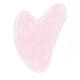 Gua Sha Facial Treatment with Rose Quartz Heart Shape Guasha Board, Massage Tool - Guasha Made of Rose Quartz - Face Massage for Eye Swelling Skin Tightening of Face (Rose Quartz)